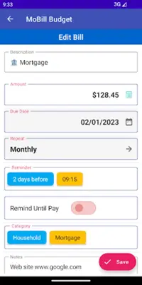 MoBill Budget android App screenshot 16